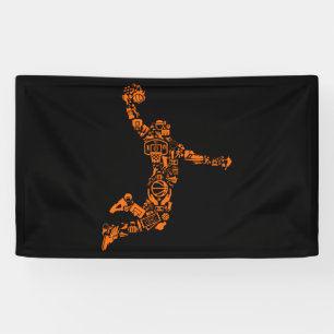 Basketball-Spieler Vintager Sportler Banner