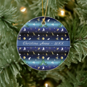 Basketball Spieler Weihnachtsbaum Keramik Ornament