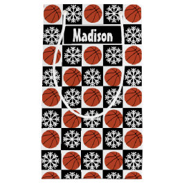 Basketball Spieler Weihnachtsmuster Individuelle N Kleine Geschenktüte