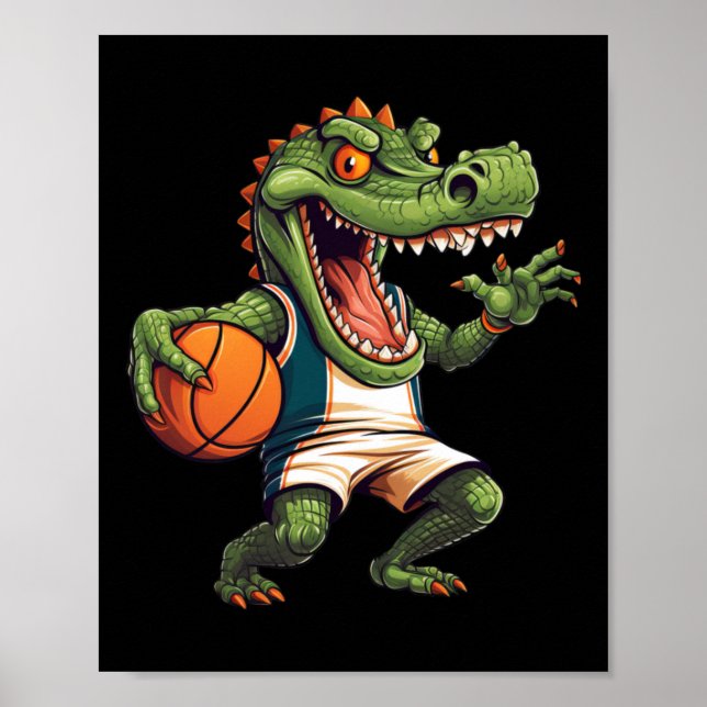 Basketball-Spielerkreolie Poster (Vorne)