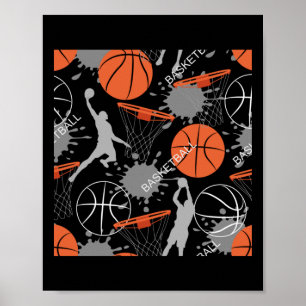 Basketball-Spielmuster Poster