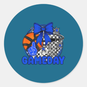 Basketball-Spieltag Los Cheer Runder Aufkleber