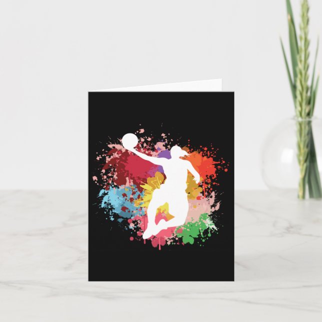 Basketball Splash Karte (Vorderseite)