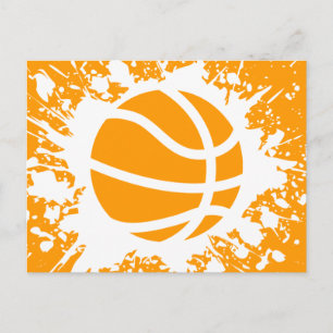 Basketball-Splats Postkarte