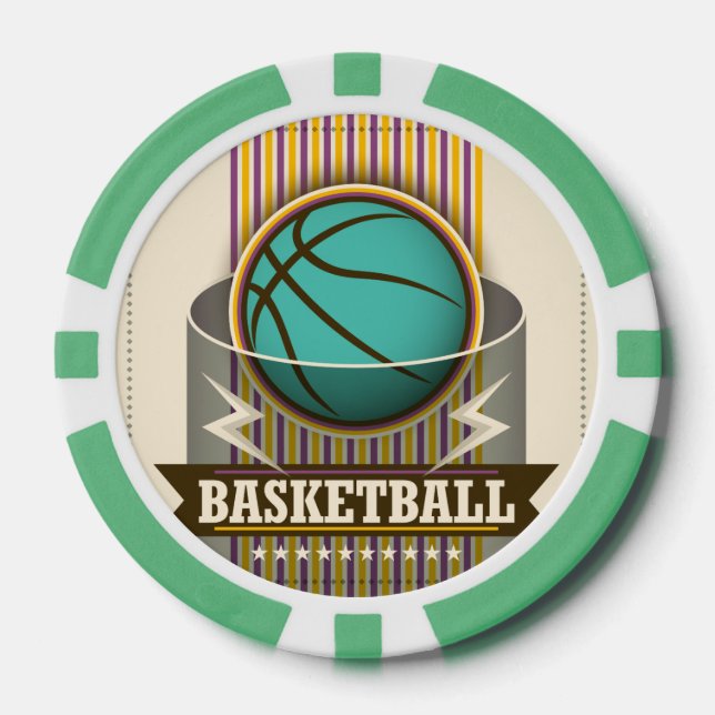 Basketball Sport Ball Game Cool Pokerchips (Vorderseite)