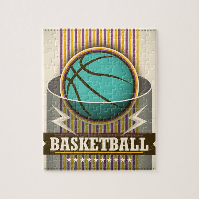 Basketball Sport Ball Game Cool Puzzle (Vertikal)