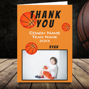 Basketball Sport Danke Coach Card