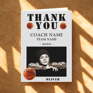 Basketball Sport Foto Coach  Dankeskarte