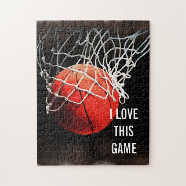 Basketball - Sport Illustration Kunst Puzzle (Vertikal)