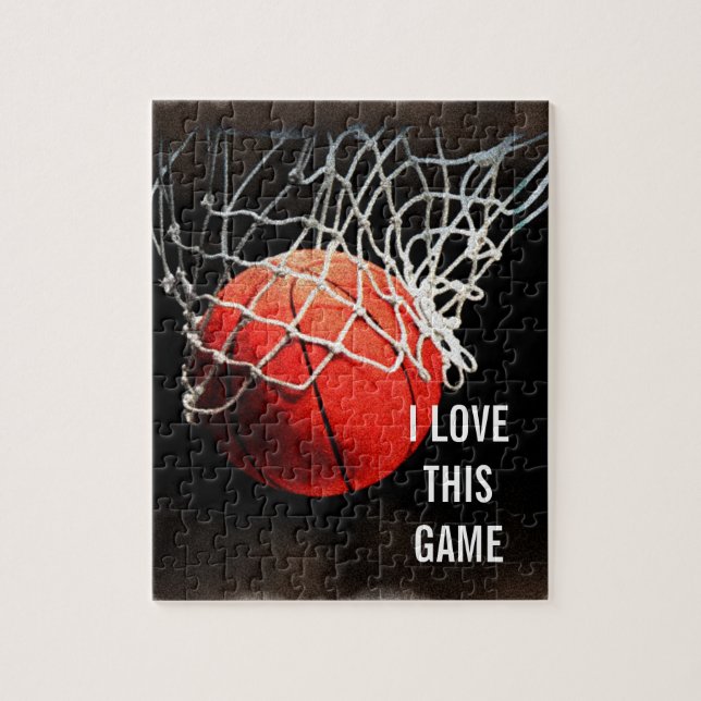 Basketball - Sport Illustration Kunst Puzzle (Vertikal)