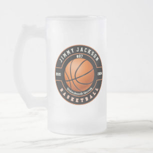 Basketball Sport Mattiert Bier Tasse Glass Trinkbe