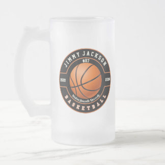 Basketball Sport Mattiert Bier Tasse Glass Trinkbe
