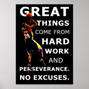 Basketball Sport Motivierend Inspiration Zitat Poster