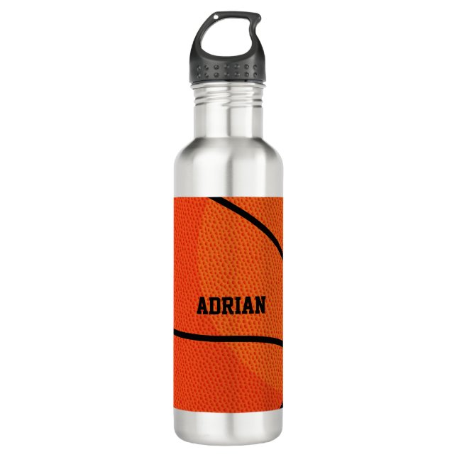 Basketball Sport Personalisiert Edelstahlflasche (Vorderseite)