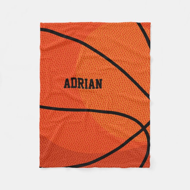 Basketball Sport Personalisiert Fleecedecke (Vorderseite)