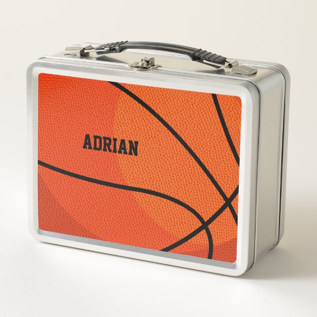 Basketball Sport Personalisiert Metall Brotdose (Vorderseite)