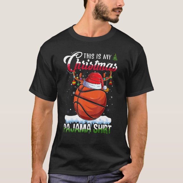Basketball Sport Weihnachten Das ist mein Weihnach T-Shirt (Vorderseite)