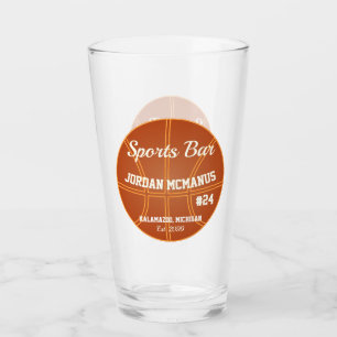 Basketball Sportbar Biertrinken Soda Pint Glas