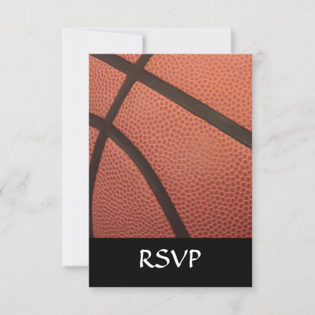 Basketball-Sportbild RSVP Karte (Vorderseite)