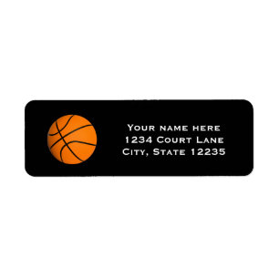 Basketball-Sportparty-Einladungs-Adressetiketten