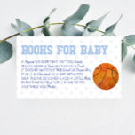 Basketball Sports Baby Shower Books For Baby Card Begleitkarte<br><div class="desc">This is a Blue Basketball Sports themed baby shower Books For Baby card.

Baby's first library 1st books ticket,  baby shower for boy</div>