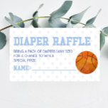 Basketball Sports Baby Shower Diaper Raffle Begleitkarte<br><div class="desc">This is a Blue Basketball Sports themed baby shower Diaper Raffle card.

Bring Diapers baby shower for boy</div>