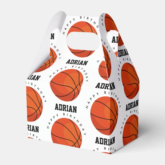 Basketball Sports Geburtstagspartei Personalisiert Geschenkschachtel (Vorderseite)