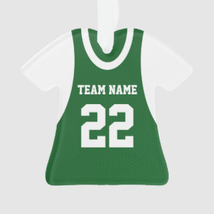Basketball Sports Jersey Green mit Foto Ornament