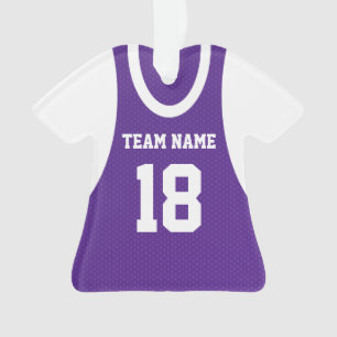 Basketball Sports Jersey Lila mit Foto Ornament