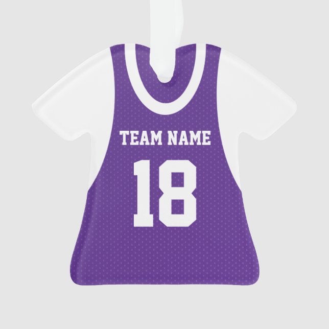 Basketball Sports Jersey Lila mit Foto Ornament (Vorderseite)