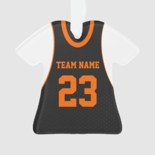Basketball Sports Jersey Orange Ornament