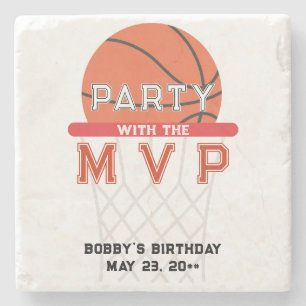 Basketball Sports Jumpman Thema jedes Alter Geburt Steinuntersetzer