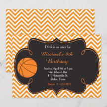 Basketball Sports Orange Geburtstag