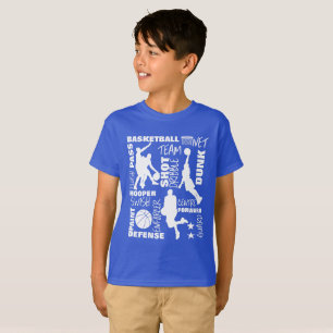 Basketball Sports Themed Terminologie Typografie T-Shirt
