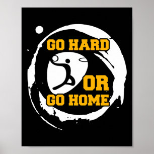 Basketball-Sportspieler machen hart oder gehen Zuh Poster