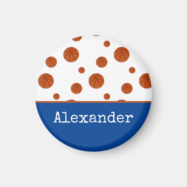 Basketball-Sportteam Personalisiert blau  Magnet