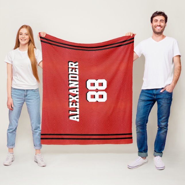 Basketball-Sportteam Personalisiert Fleecedecke (Beispiel)