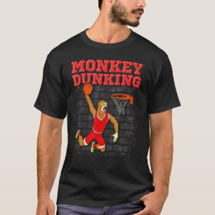 Basketball Sprichwort Slam Dunk Monkey Dunking T-Shirt