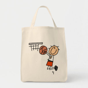 Basketball-Sprungwurf - Orange T-Shirts und Gesche Tragetasche