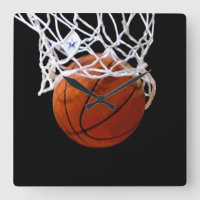 Basketball Square Wallclock