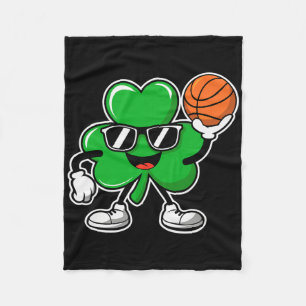 Basketball St Patricks Day Jungen Shamrock Kinder  Fleecedecke