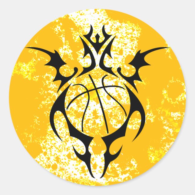 Basketball. Stamm. Runder Aufkleber (Vorderseite)