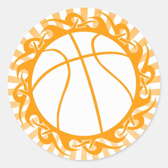 Basketball. Stamm. Runder Aufkleber (Vorderseite)