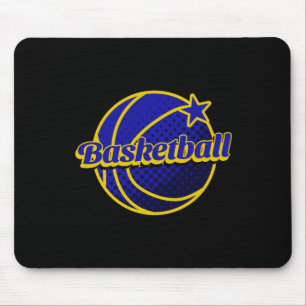 Basketball Star Blau und Gelb Mousepad