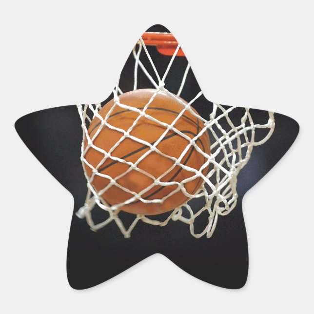Basketball Stern-Aufkleber (Vorderseite)