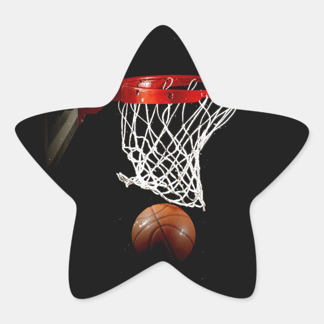 Basketball Stern-Aufkleber (Vorderseite)