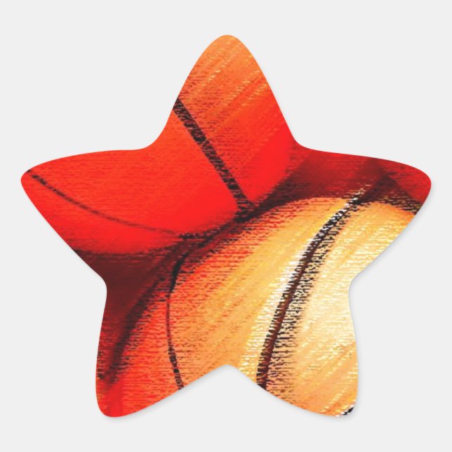 Basketball Stern-Aufkleber (Vorderseite)