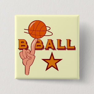 Basketball-Stern-T - Shirts und Geschenke Button