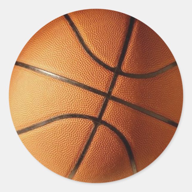 Basketball-Sticker Runder Aufkleber (Vorderseite)