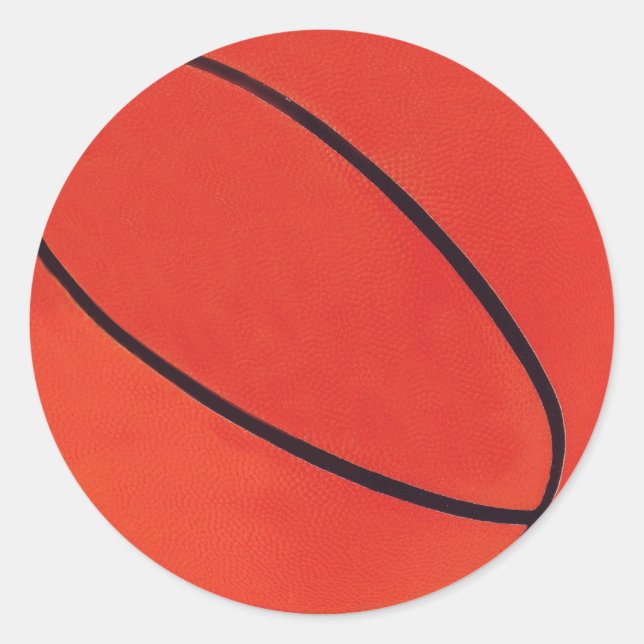 Basketball-Sticker Runder Aufkleber (Vorderseite)